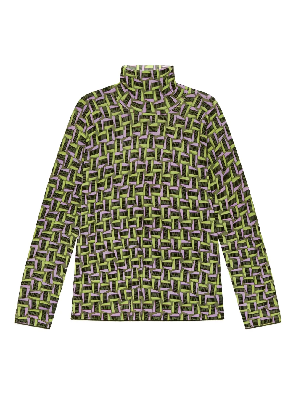 Свитер с принтом и воротником-гольф Maliparmi, зеленый
Свитер с принтом и воротником-гольф Maliparmi, зеленый