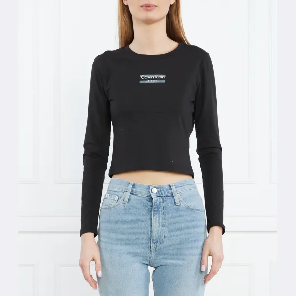 Узкая блузка Calvin Klein, черный 
Узкая блузка Calvin Klein, черный