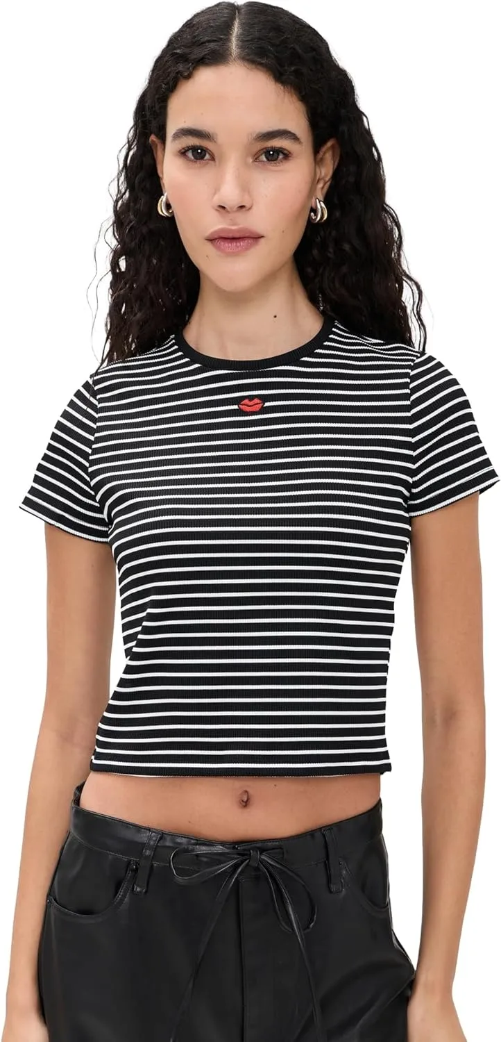 Alice + Olivia Женская Вышитая Кроп-Футболка Cindy
Alice + Olivia Женская Вышитая Кроп-Футболка Cindy