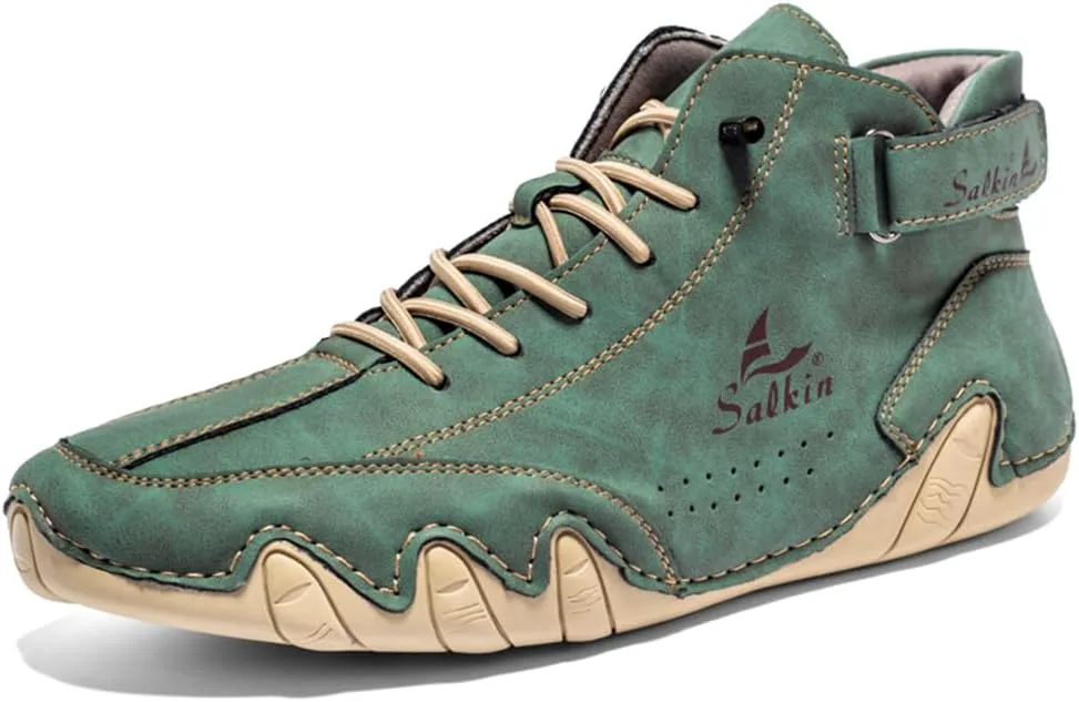 Мужские повседневные кожаные модные кроссовки, ботинки-чикка на щиколотке, мокасины на легкой подошве, для ходьбы и вождения Abborora, зеленый
Мужские повседневные кожаные модные кроссовки, ботинки-чикка на щиколотке, мокасины на легкой подошве, для ходьбы и вождения Abborora, зеленый