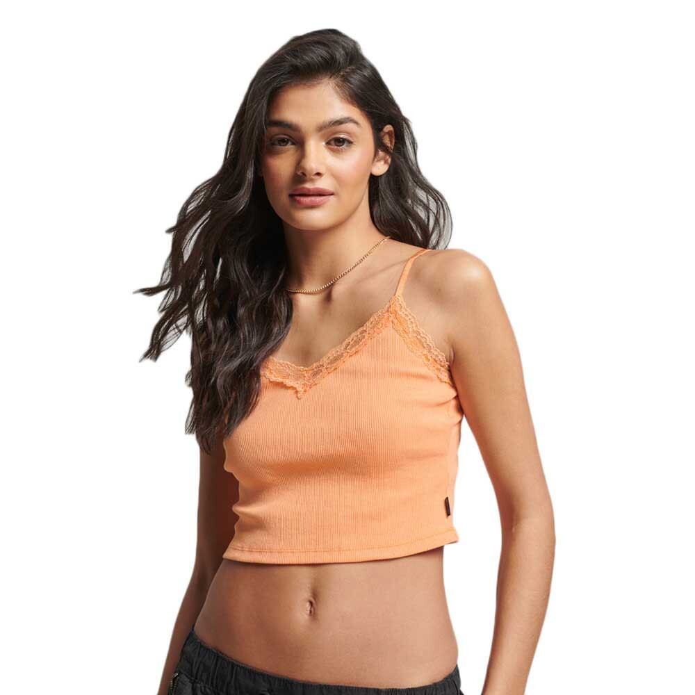 Топ на бретельках Superdry Vintage Rib Lace Trim, оранжевый
Топ на бретельках Superdry Vintage Rib Lace Trim, оранжевый