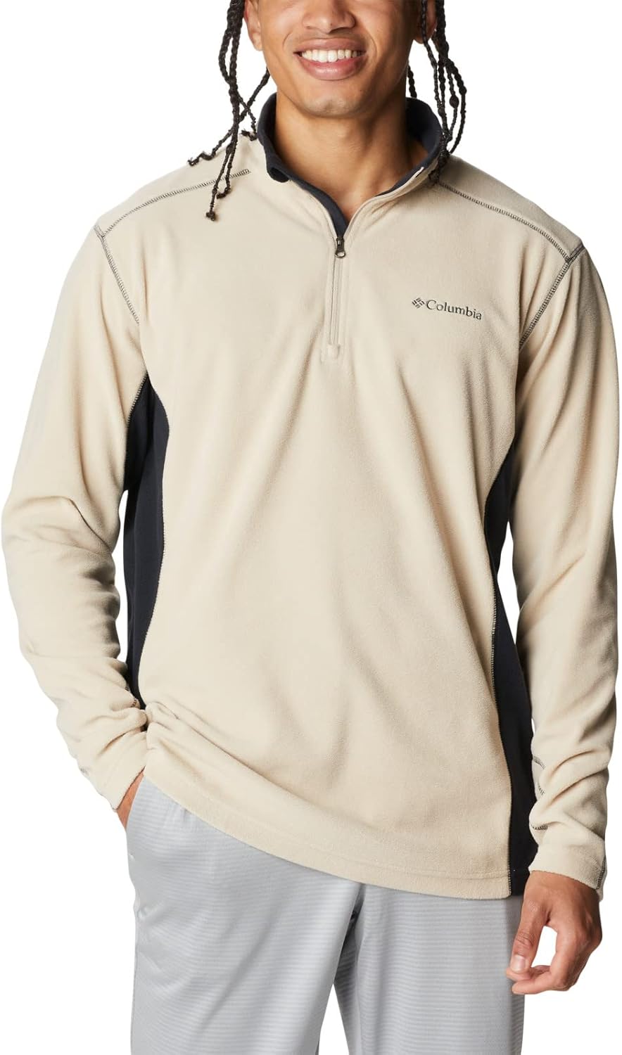 Columbia mens Klamath Range II Half Zip, Ancient Fossil/Black
Columbia mens Klamath Range II Half Zip, Ancient Fossil/Black