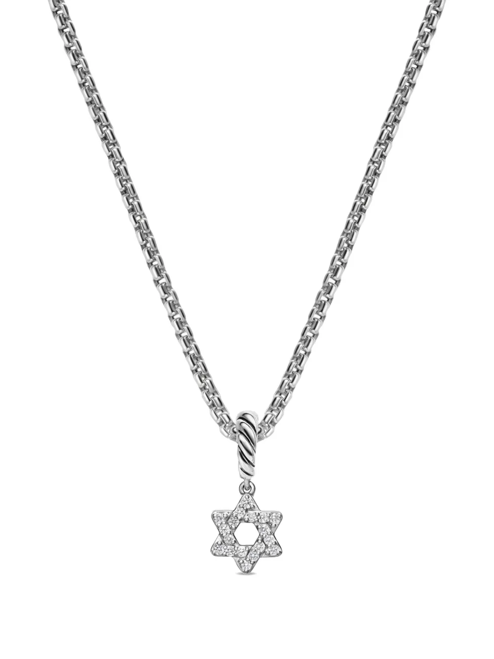 Колье Micro Pavé© Star Of David с бриллиантами David Yurman, серебяный 
Колье Micro Pavé© Star Of David с бриллиантами David Yurman, серебяный