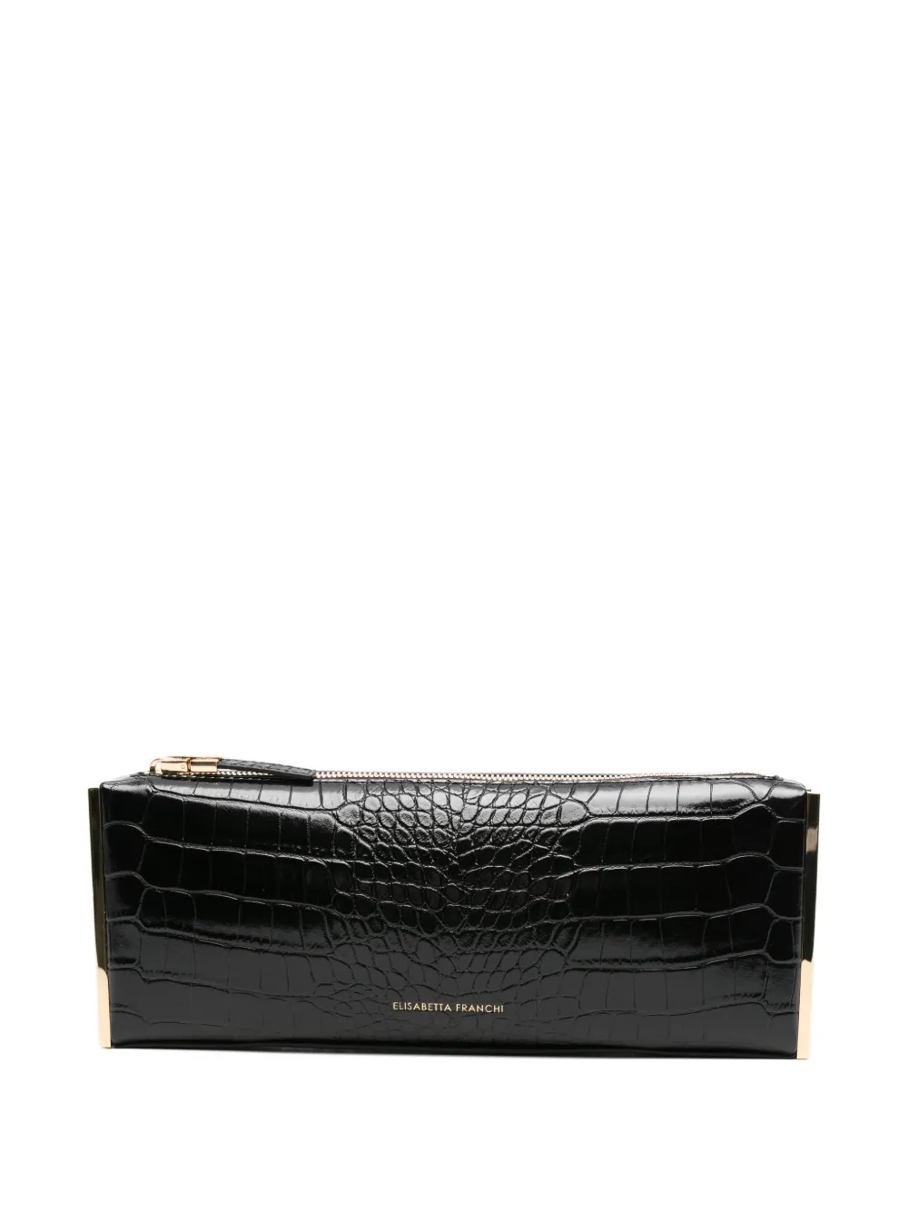 Клатч с застежкой-молнией под крокодила Elisabetta Franchi, черный
Клатч с застежкой-молнией под крокодила Elisabetta Franchi, черный
