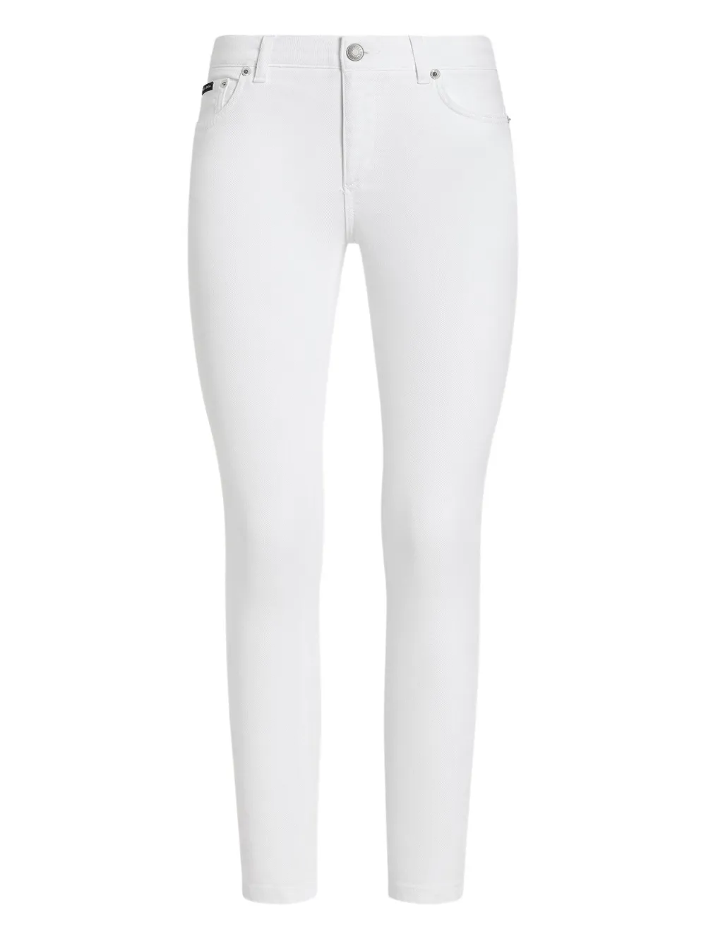 Джинсы с логотипом DOLCE & GABBANA, белый 
Джинсы с логотипом DOLCE & GABBANA, белый