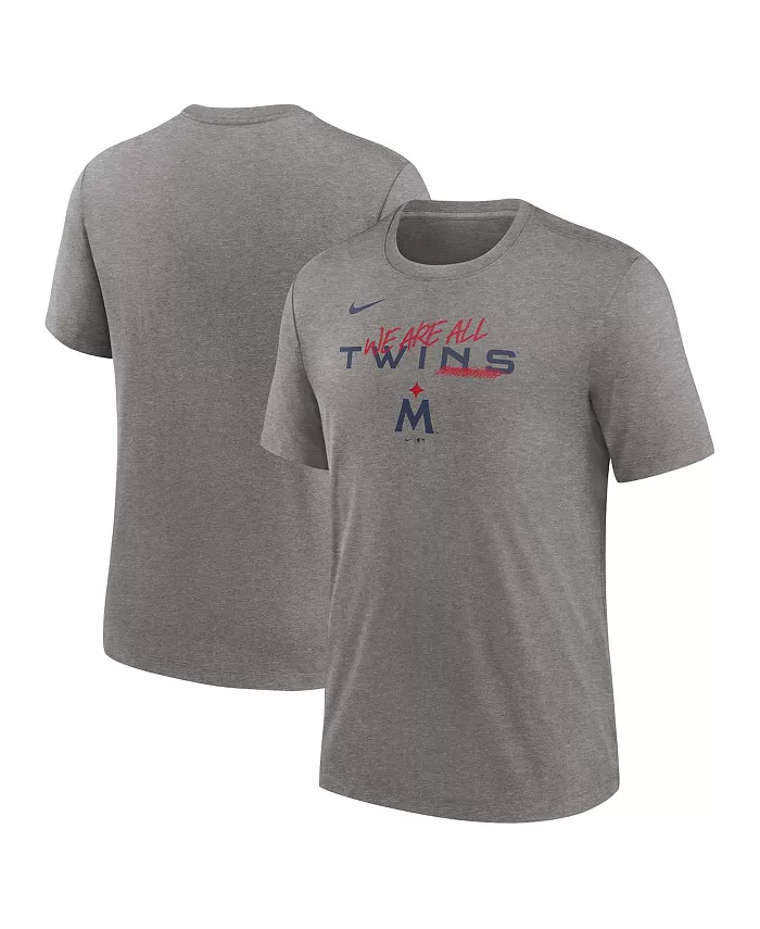 Мужская футболка Minnesota Twins We Are All Tri-Blend цвета хизер-серый Nike
Мужская футболка Minnesota Twins We Are All Tri-Blend цвета хизер-серый Nike