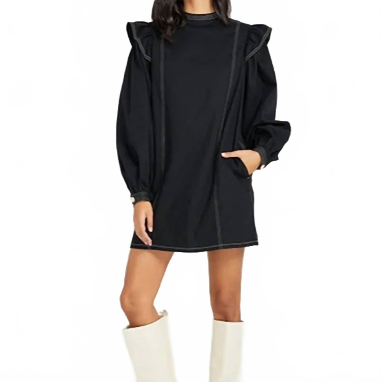 SOMETHING NAVY Мини-платье с оборками на плечах, черное
SOMETHING NAVY Мини-платье с оборками на плечах, черное