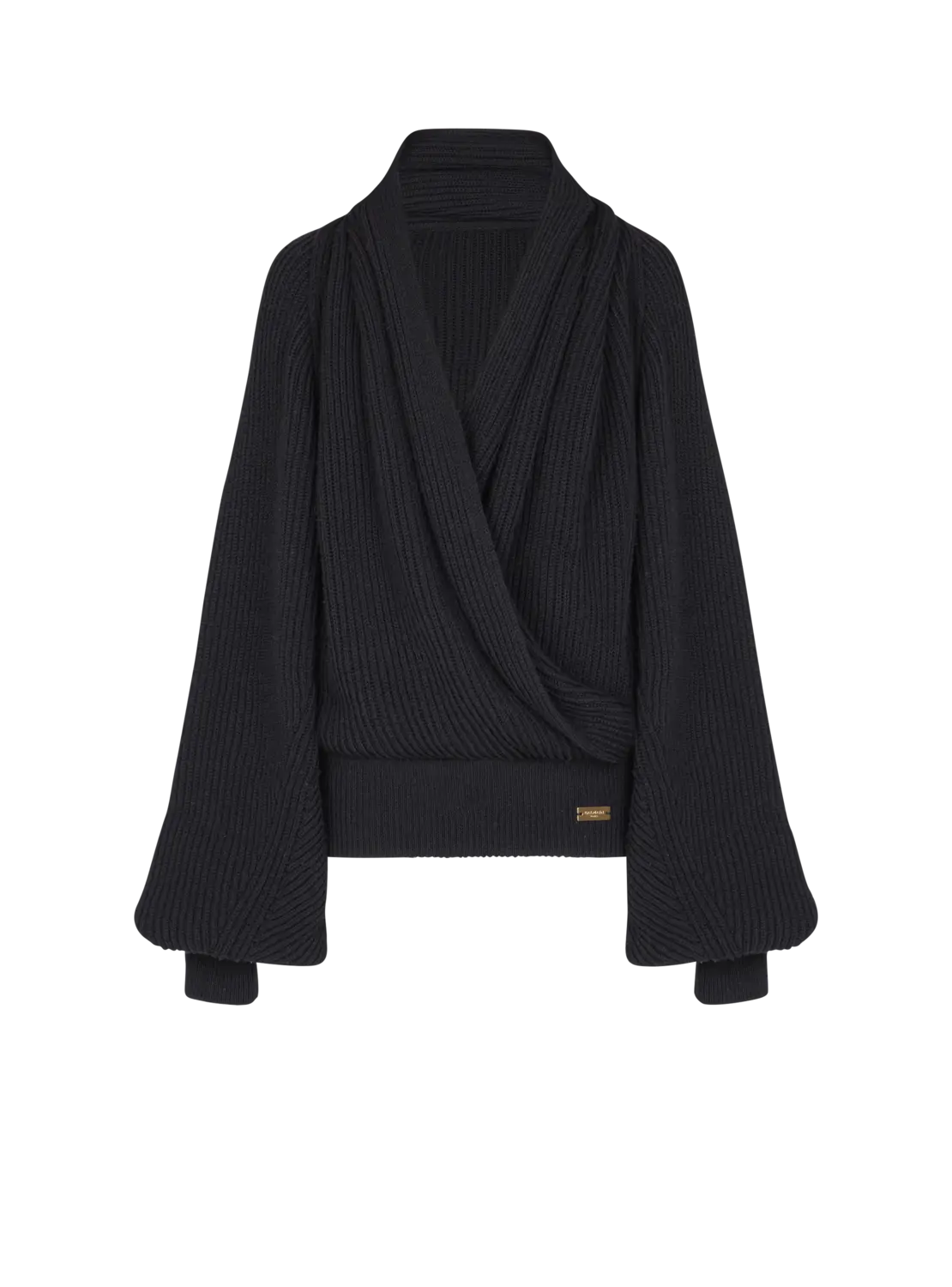 Объемное вязаное худи Balmain, черный
Объемное вязаное худи Balmain, черный