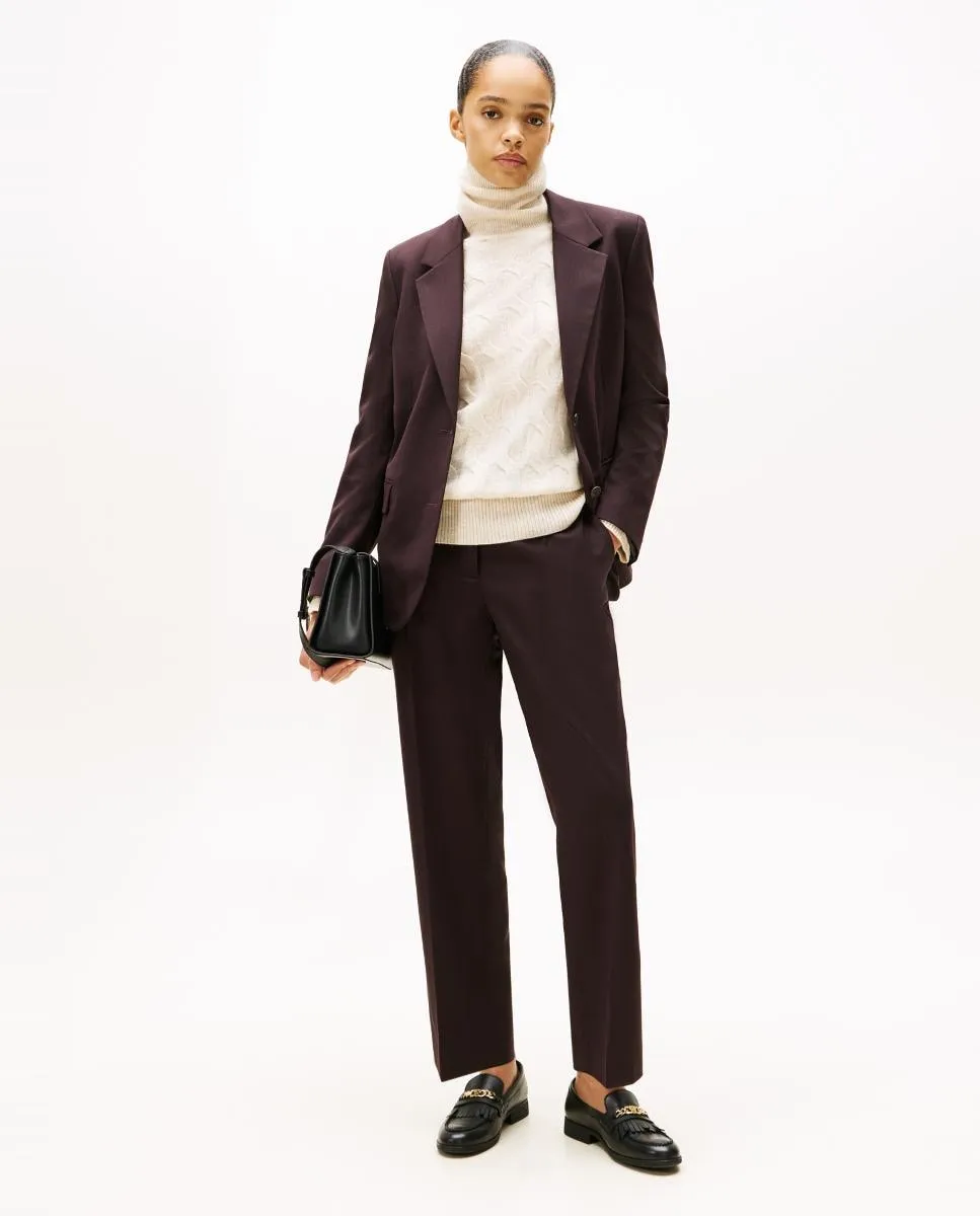 Женские шерстяные брюки slim fit с прямым кроем Tommy Hilfiger, бордовый
Женские шерстяные брюки slim fit с прямым кроем Tommy Hilfiger, бордовый