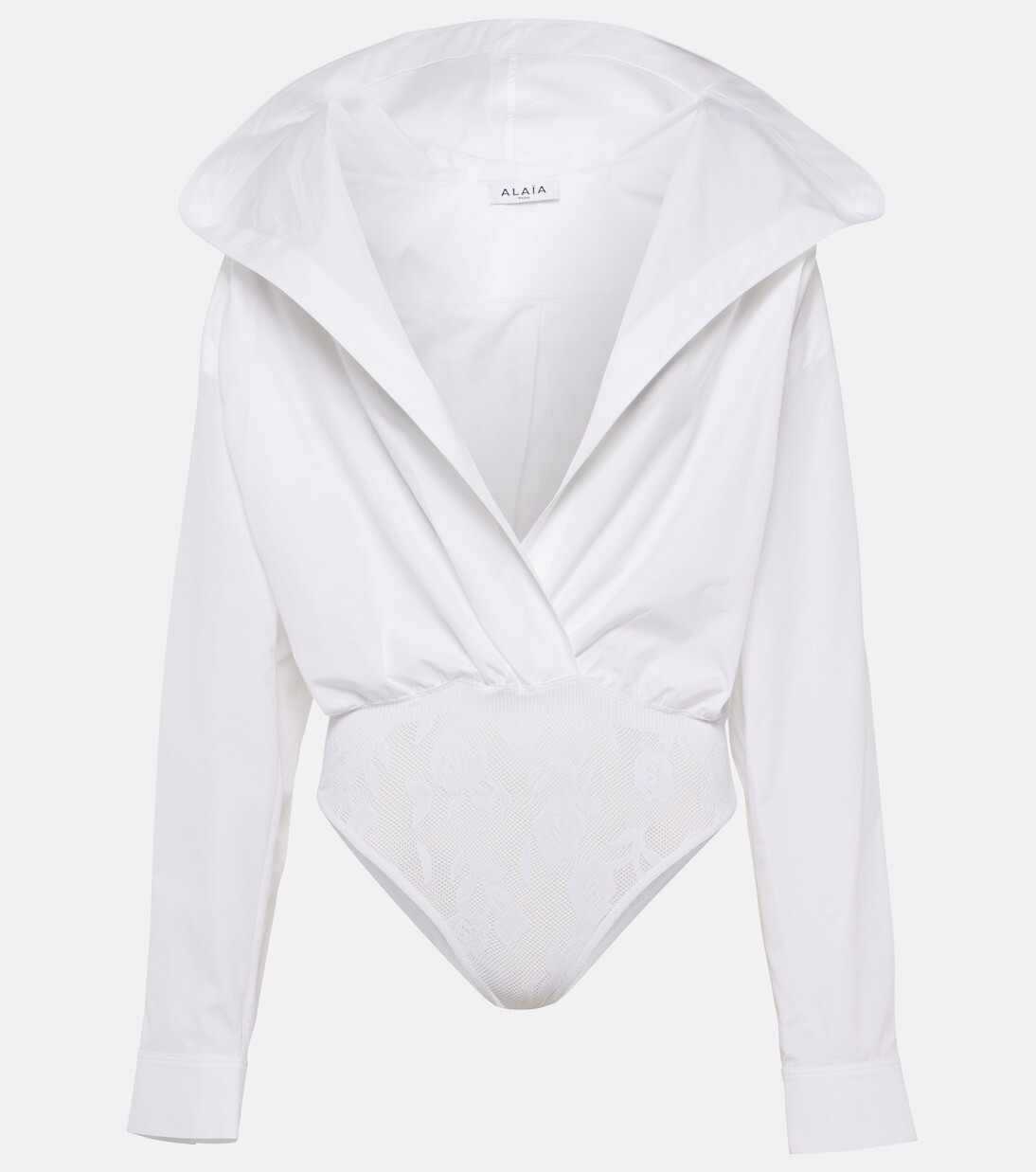 Боди с капюшоном Alaïa, белый
Боди с капюшоном Alaïa, белый