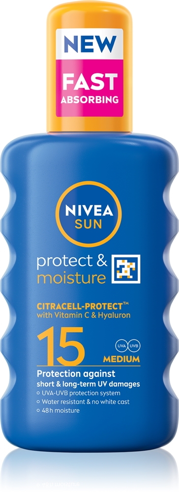 Солнцезащитный спрей с защитой от солнца и увлажнением SPF 15 Nivea, 200 мл
Солнцезащитный спрей с защитой от солнца и увлажнением SPF 15 Nivea, 200 мл