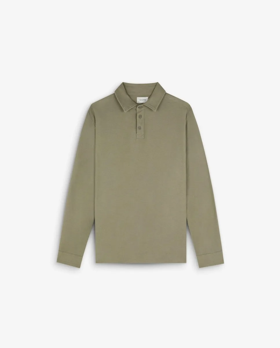Мужская поло с длинным рукавом классического кроя Scalpers, хаки
Мужская поло с длинным рукавом классического кроя Scalpers, хаки