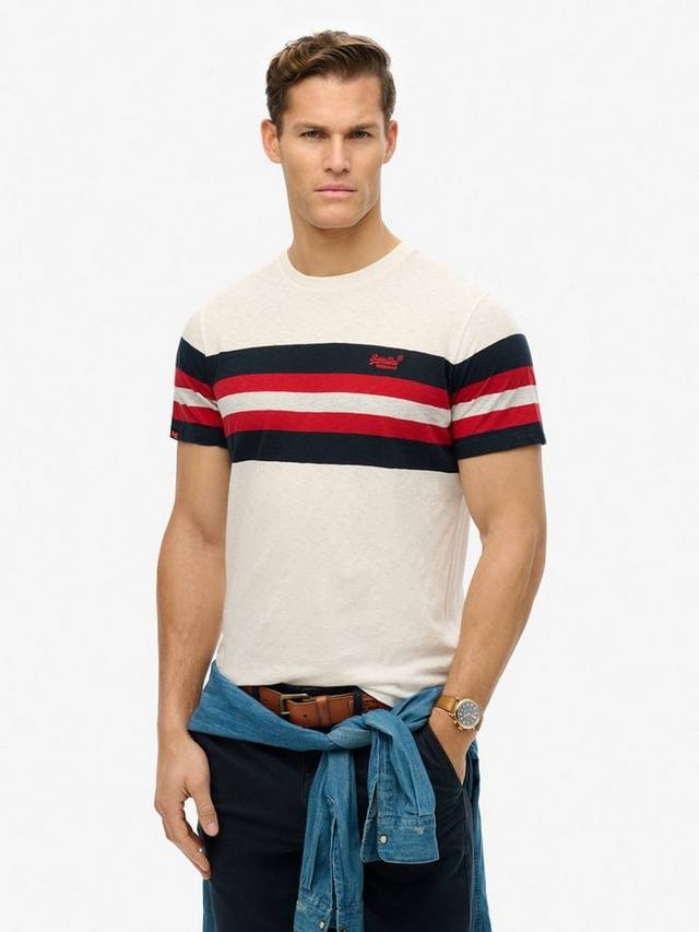 Хлопчатобумажная футболка в полоску essentials с коротким рукавом обычного покроя Superdry, цвет Brilliant White
Хлопчатобумажная футболка в полоску essentials с коротким рукавом обычного покроя Superdry, цвет Brilliant White