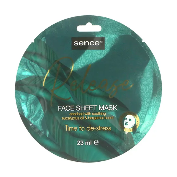 Маска для лица от стресса Facial Sheet Mask Release Sence Beauty, 1 UD
Маска для лица от стресса Facial Sheet Mask Release Sence Beauty, 1 UD