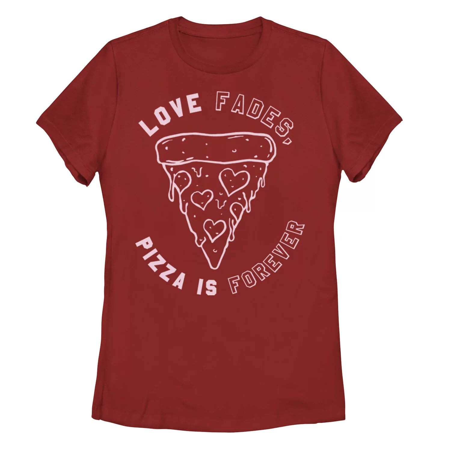 Футболка с рисунком для юниоров «Love Fades Pizza Is Forever»
Футболка с рисунком для юниоров «Love Fades Pizza Is Forever»