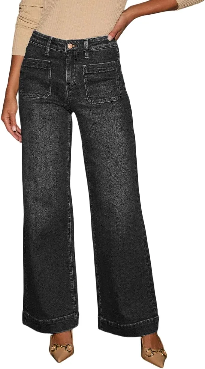 Женские джинсы с высокой талией и прямыми штанинами
Женские джинсы с высокой талией и прямыми штанинами