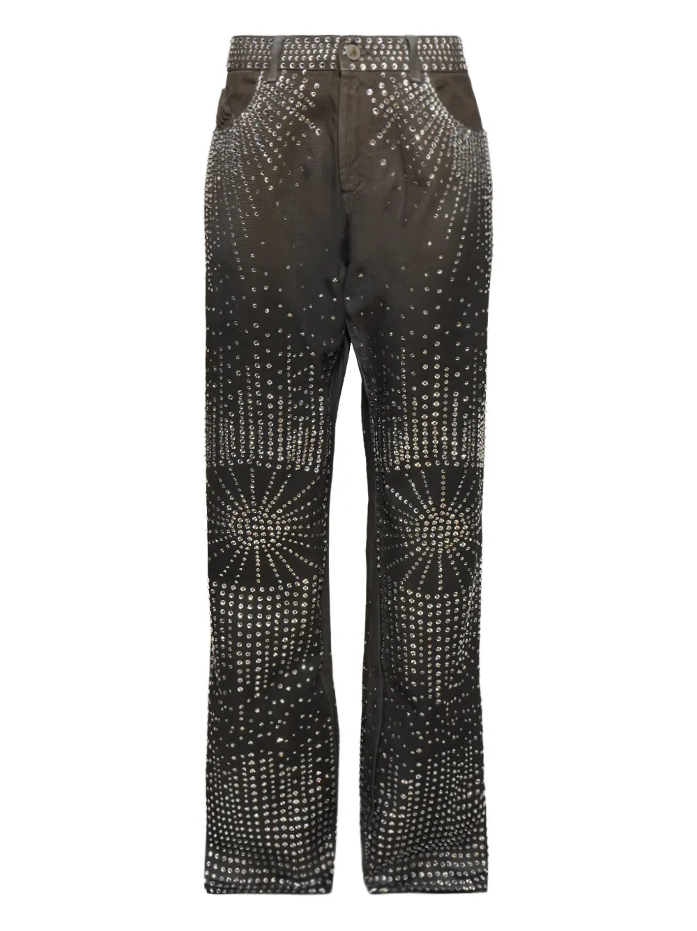 Декорированные брюки широкого кроя The Attico, серый
Декорированные брюки широкого кроя The Attico, серый