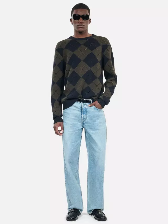 Джемпер THE KOOPLES Wool Crew Neck, цвет green/navy 
Джемпер THE KOOPLES Wool Crew Neck, цвет green/navy