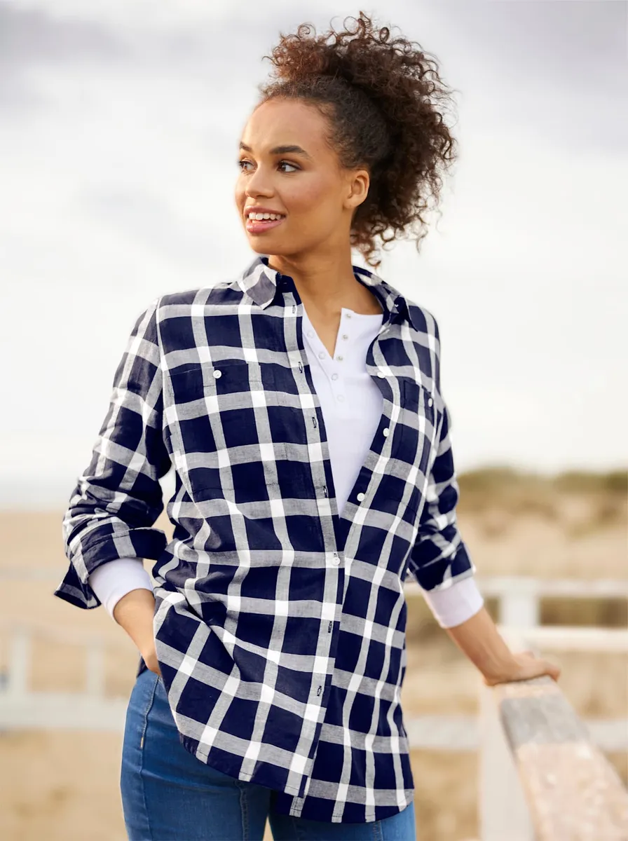 Блузка Heine в клетку, синий
Блузка Heine в клетку, синий