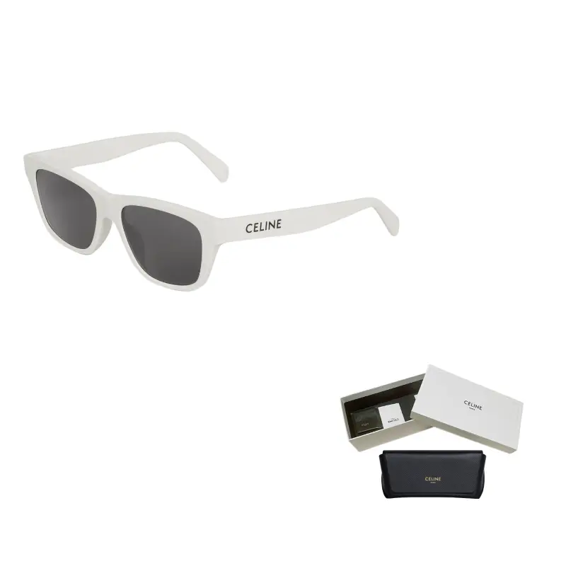CELINE Монохромные солнцезащитные очки из ацетата, White
CELINE Монохромные солнцезащитные очки из ацетата, White
