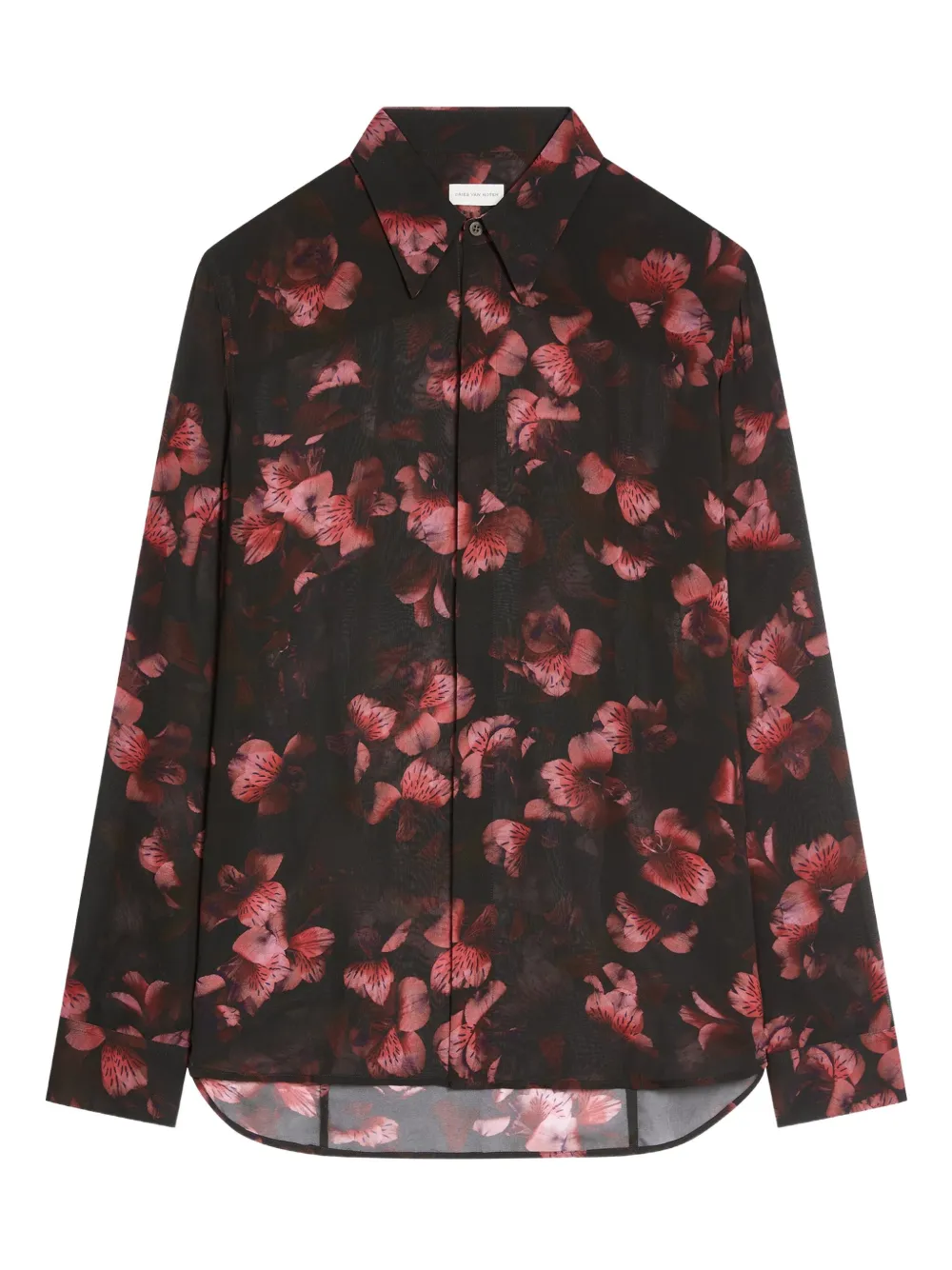 Шелковая рубашка Dries Van Noten, черный
Шелковая рубашка Dries Van Noten, черный