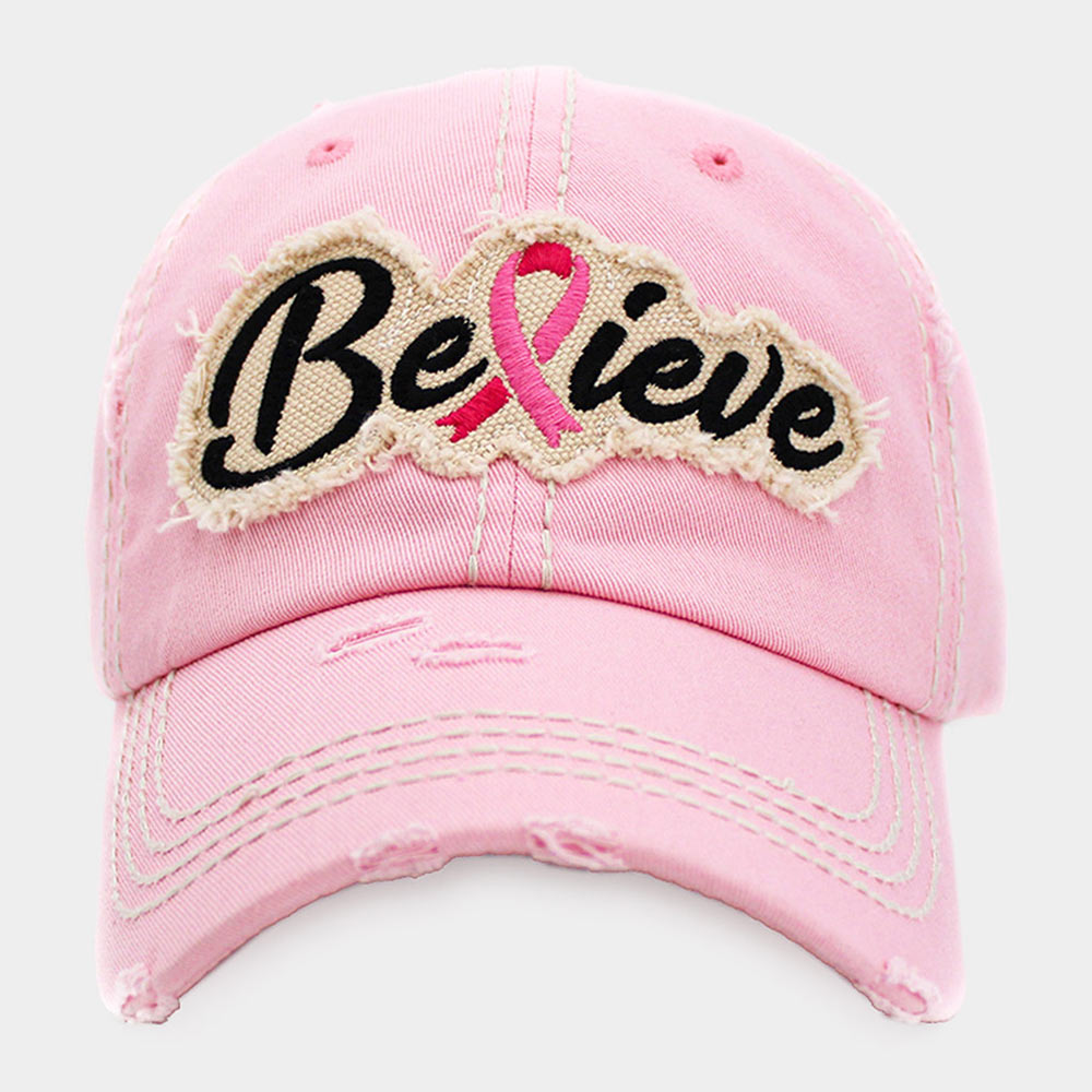 FASHNZFAB Винтажная бейсболка с надписью "Believe Message" и розовой лентой
FASHNZFAB Винтажная бейсболка с надписью "Believe Message" и розовой лентой