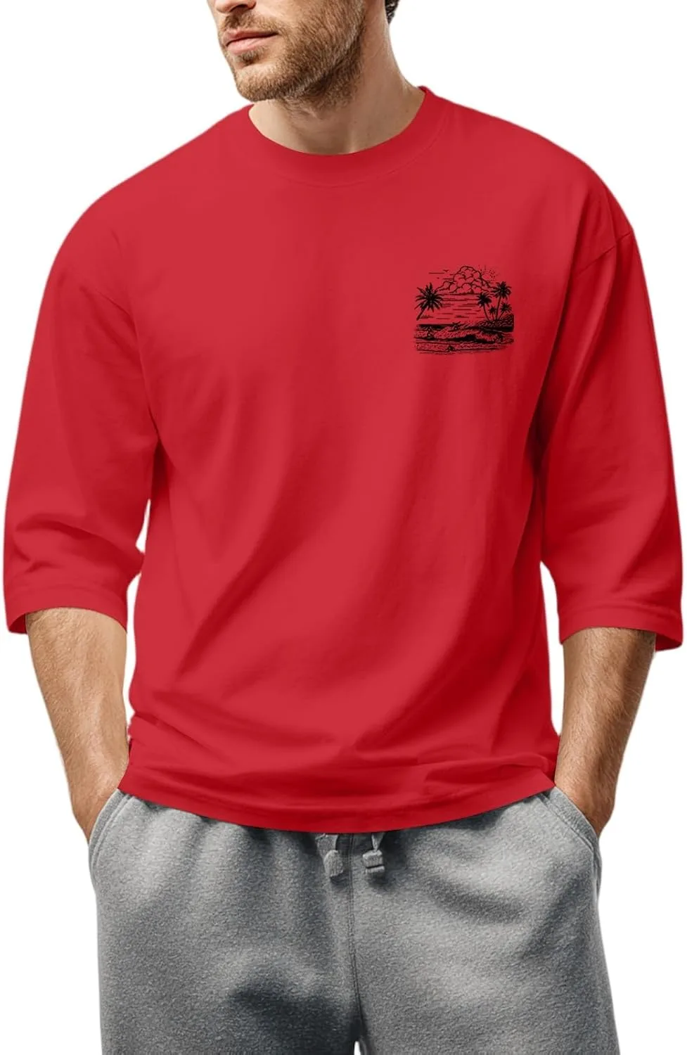 Футболка для мужчин с 3/4 рукавом и 2D принтом Kvsozwuty
Футболка для мужчин с 3/4 рукавом и 2D принтом Kvsozwuty