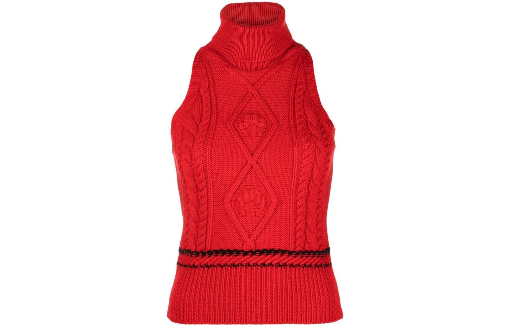 Marine Serre Вязаный свитер FW22 для женщин оранжево-красный
Marine Serre Вязаный свитер FW22 для женщин оранжево-красный