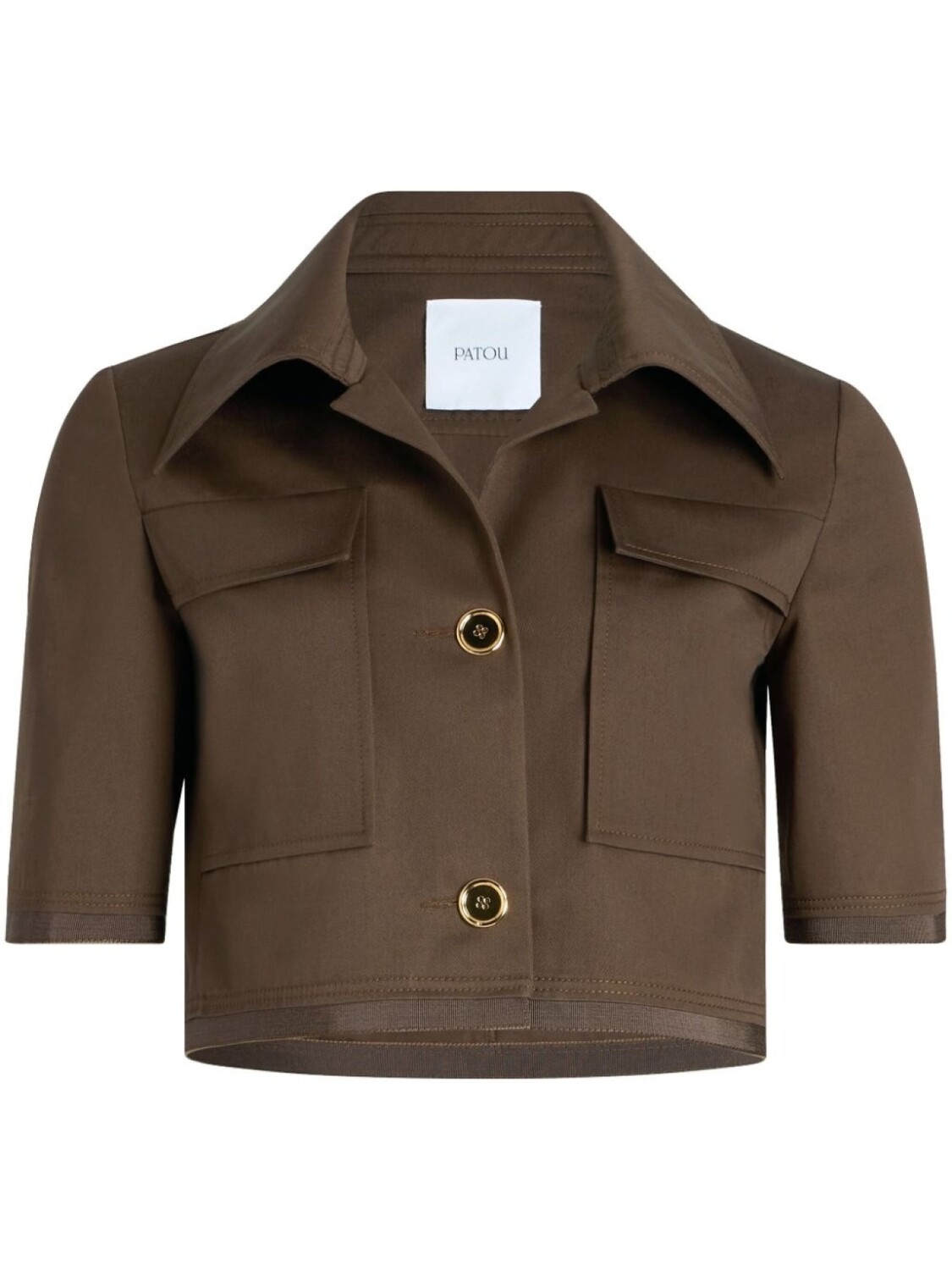 Patou укороченный жакет с короткими рукавами, коричневый
Patou укороченный жакет с короткими рукавами, коричневый