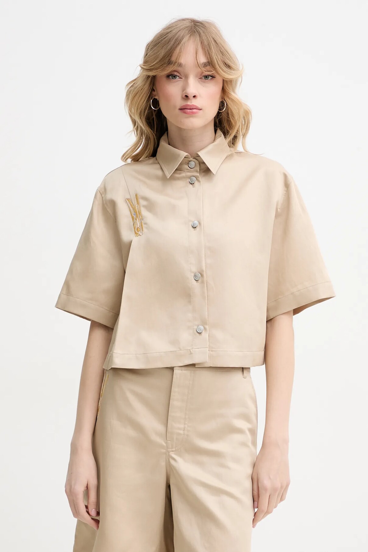 Рубашка из льняной смеси Moschino Jeans, бежевый
Рубашка из льняной смеси Moschino Jeans, бежевый