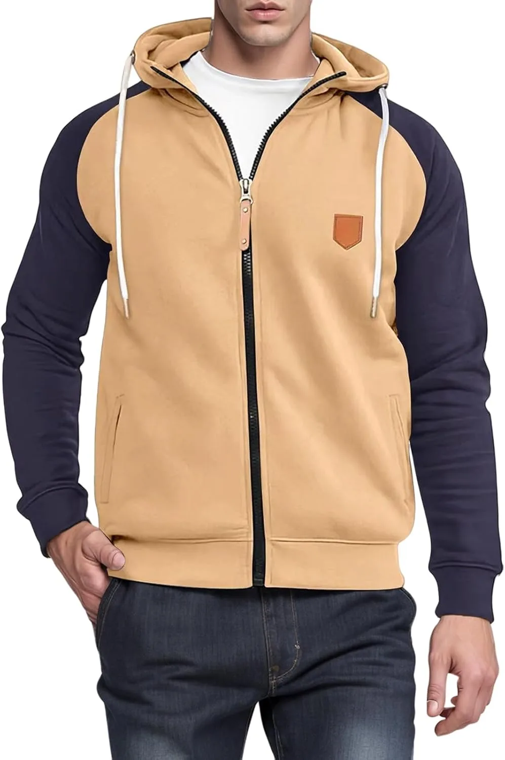 Мужская флисовая толстовка с капюшоном, легкая, на молнии, с цветными блоками RSZGSWS
Мужская флисовая толстовка с капюшоном, легкая, на молнии, с цветными блоками RSZGSWS