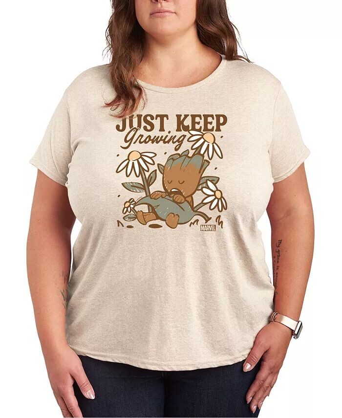 Футболка размера плюс Marvel Guardians Of The Galaxy Just Keep Growing с графическим принтом и круглым вырезом Hybrid Apparel, коричневый/бежевый
Футболка размера плюс Marvel Guardians Of The Galaxy Just Keep Growing с графическим принтом и круглым вырезом Hybrid Apparel, коричневый/бежевый