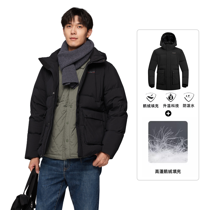 NORTHLAND Профессиональная пуховая куртка для мужчин, Pure Black
NORTHLAND Профессиональная пуховая куртка для мужчин, Pure Black