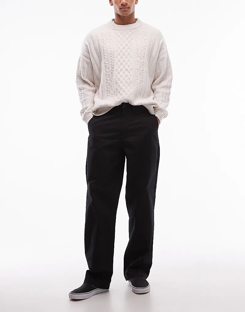 Оригинальные свободные брюки-чинос Vans черного цвета
Оригинальные свободные брюки-чинос Vans черного цвета