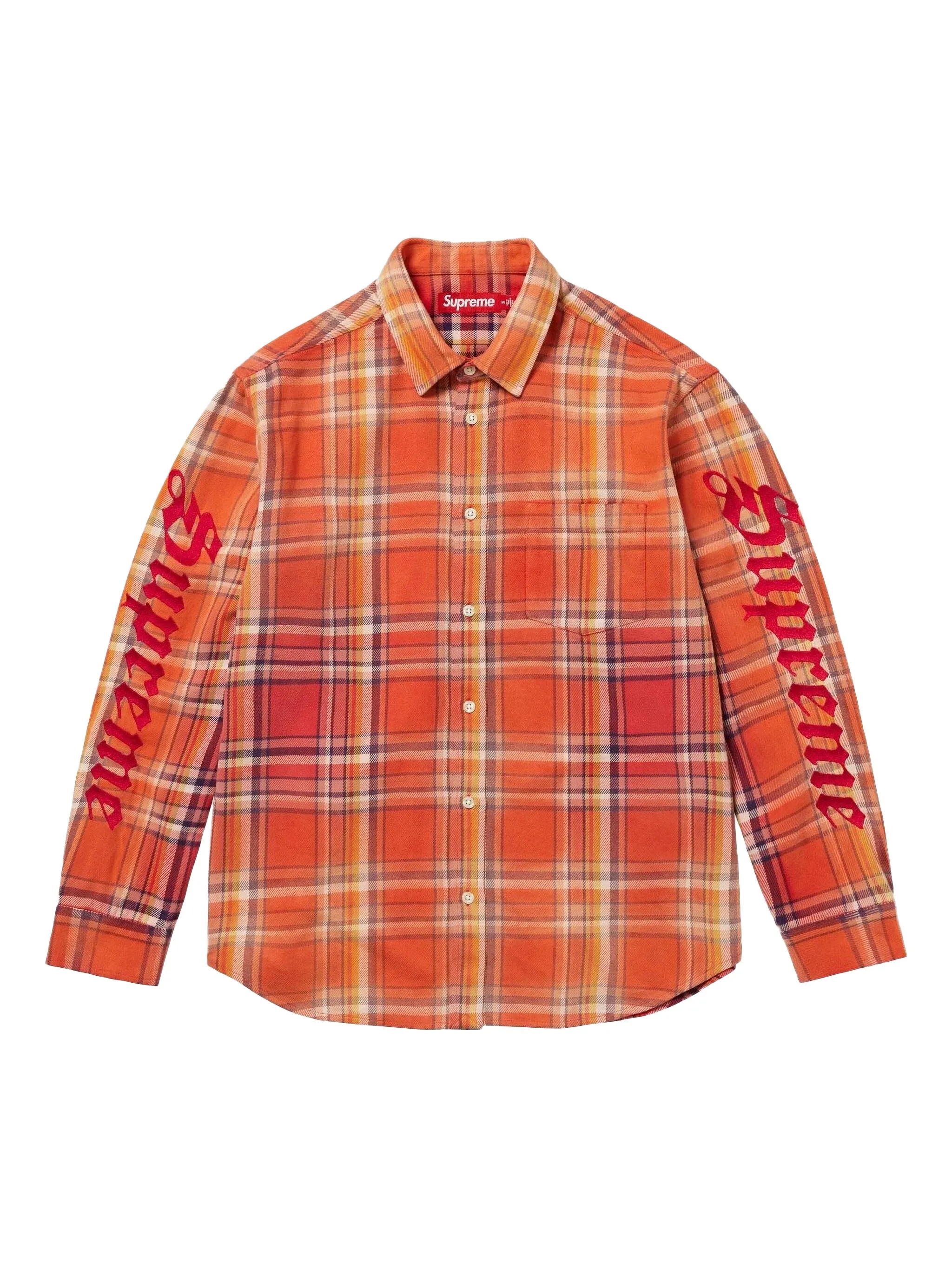 Фланелевая рубашка в клетку Supreme, оранжевый
Фланелевая рубашка в клетку Supreme, оранжевый