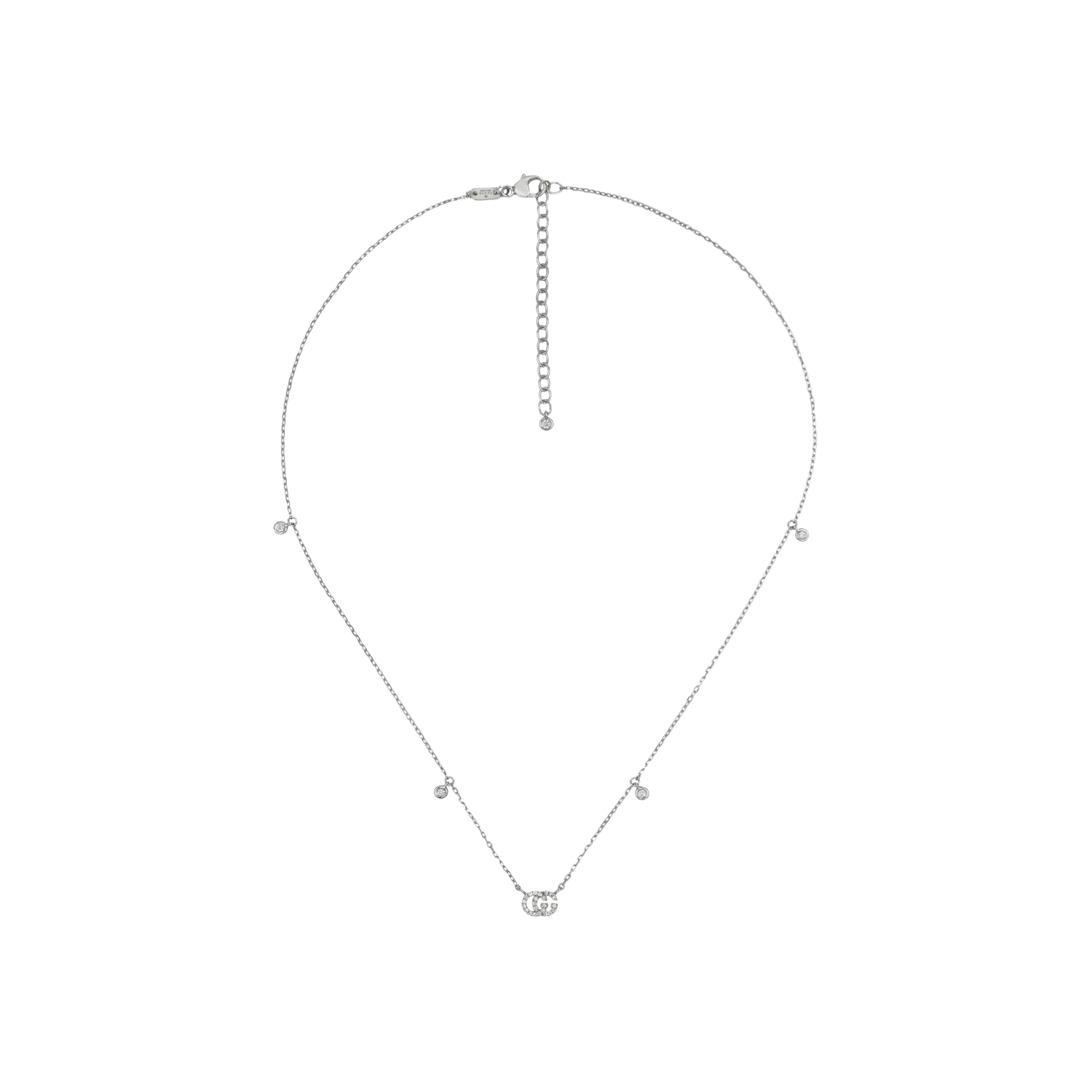 Колье Gucci GG Running из белого золота с белыми бриллиантами
Колье Gucci GG Running из белого золота с белыми бриллиантами
