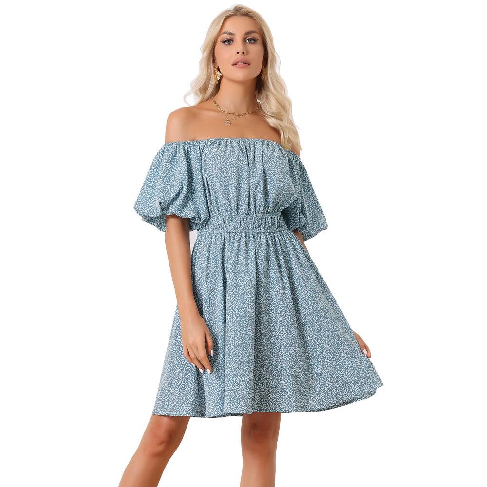 Женские платья с открытыми плечами, повседневное мини-платье с пышными рукавами и цветочным принтом ALLEGRA K, синий
Женские платья с открытыми плечами, повседневное мини-платье с пышными рукавами и цветочным принтом ALLEGRA K, синий