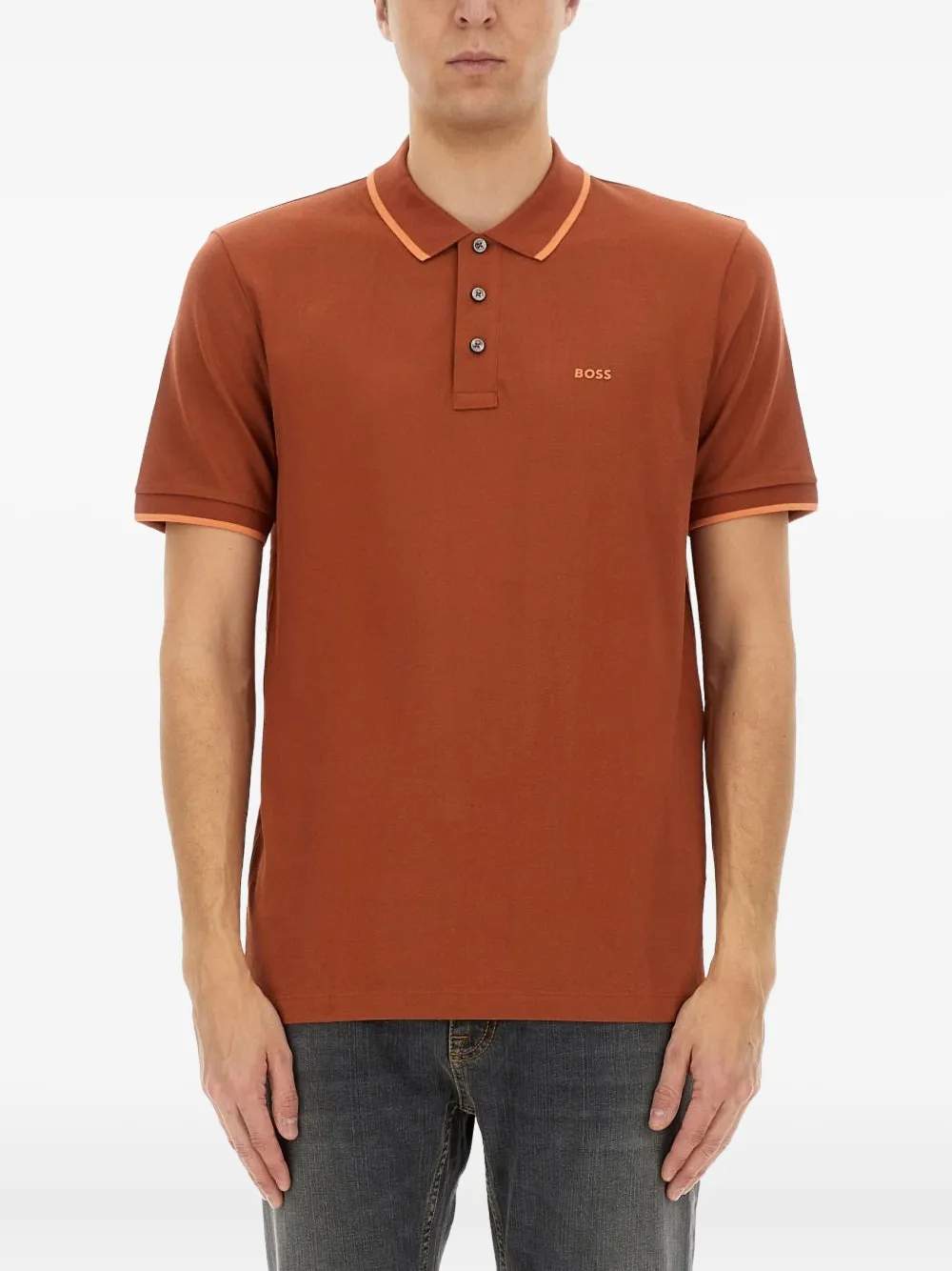 Поло на пуговицах Boss, коричневый
Поло на пуговицах Boss, коричневый