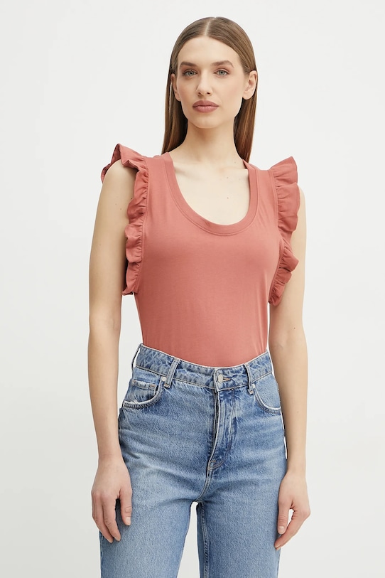 Хлопковая футболка TANKI Silvian Heach, оранжевый
Хлопковая футболка TANKI Silvian Heach, оранжевый