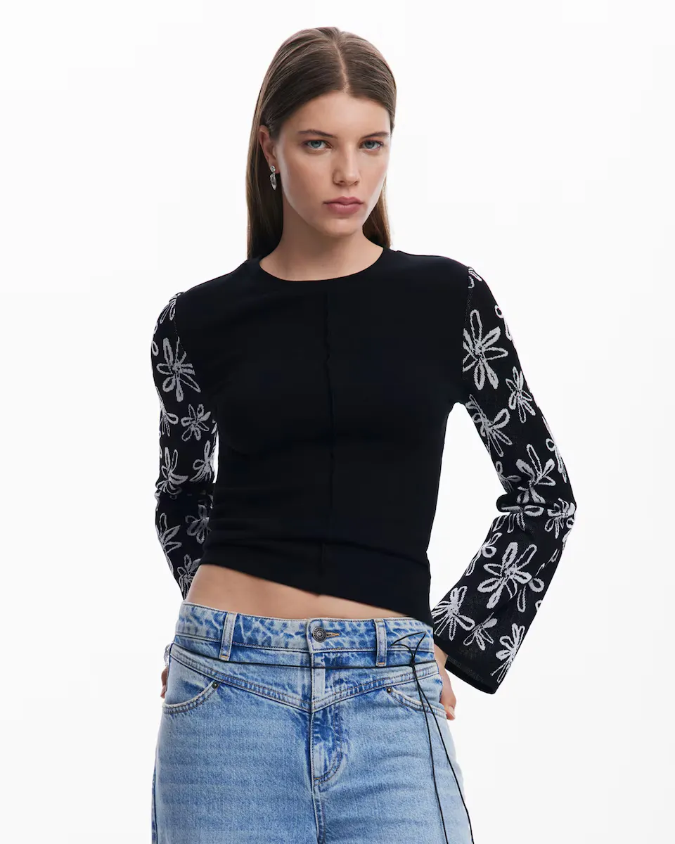 Женская футболка с надписями на рукаве Desigual, чёрный
Женская футболка с надписями на рукаве Desigual, чёрный