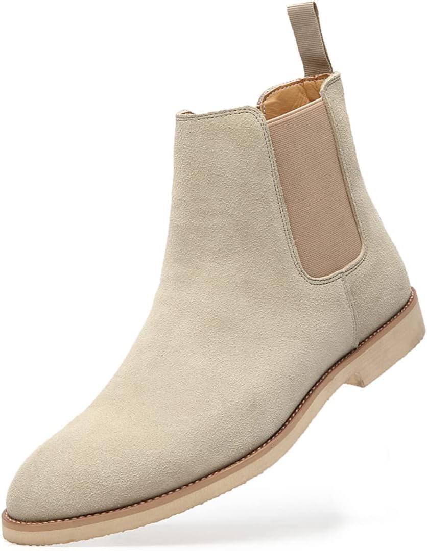 Мужские кожаные челси Santimon - повседневные и нарядные ботинки на низком каблуке, бежевый
Мужские кожаные челси Santimon - повседневные и нарядные ботинки на низком каблуке, бежевый