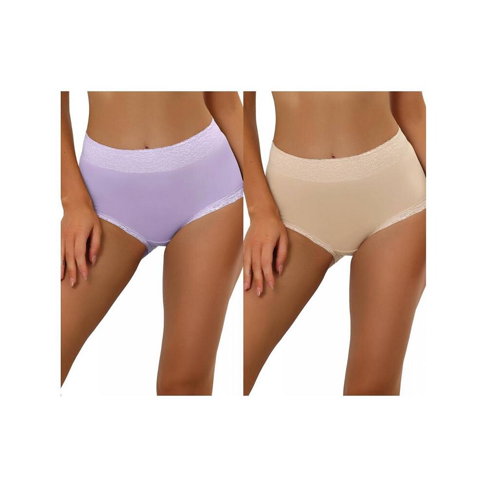 2 упаковки женского хлопкового нижнего белья с высокой талией и кружевной отделкой, трусы с полным покрытием для контроля живота ALLEGRA K, цвет Purple Beige
2 упаковки женского хлопкового нижнего белья с высокой талией и кружевной отделкой, трусы с полным покрытием для контроля живота ALLEGRA K, цвет Purple Beige