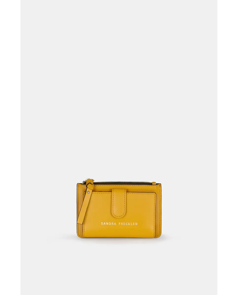 Маленький кожаный кошелек на молнии гладкий черный Sandra Freckled, горчичный
Маленький кожаный кошелек на молнии гладкий черный Sandra Freckled, горчичный