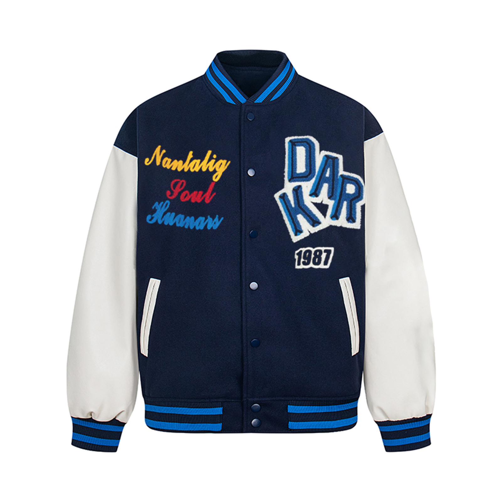 Бейсбольная куртка Unisex NEVER RULE, темно-синий
Бейсбольная куртка Unisex NEVER RULE, темно-синий