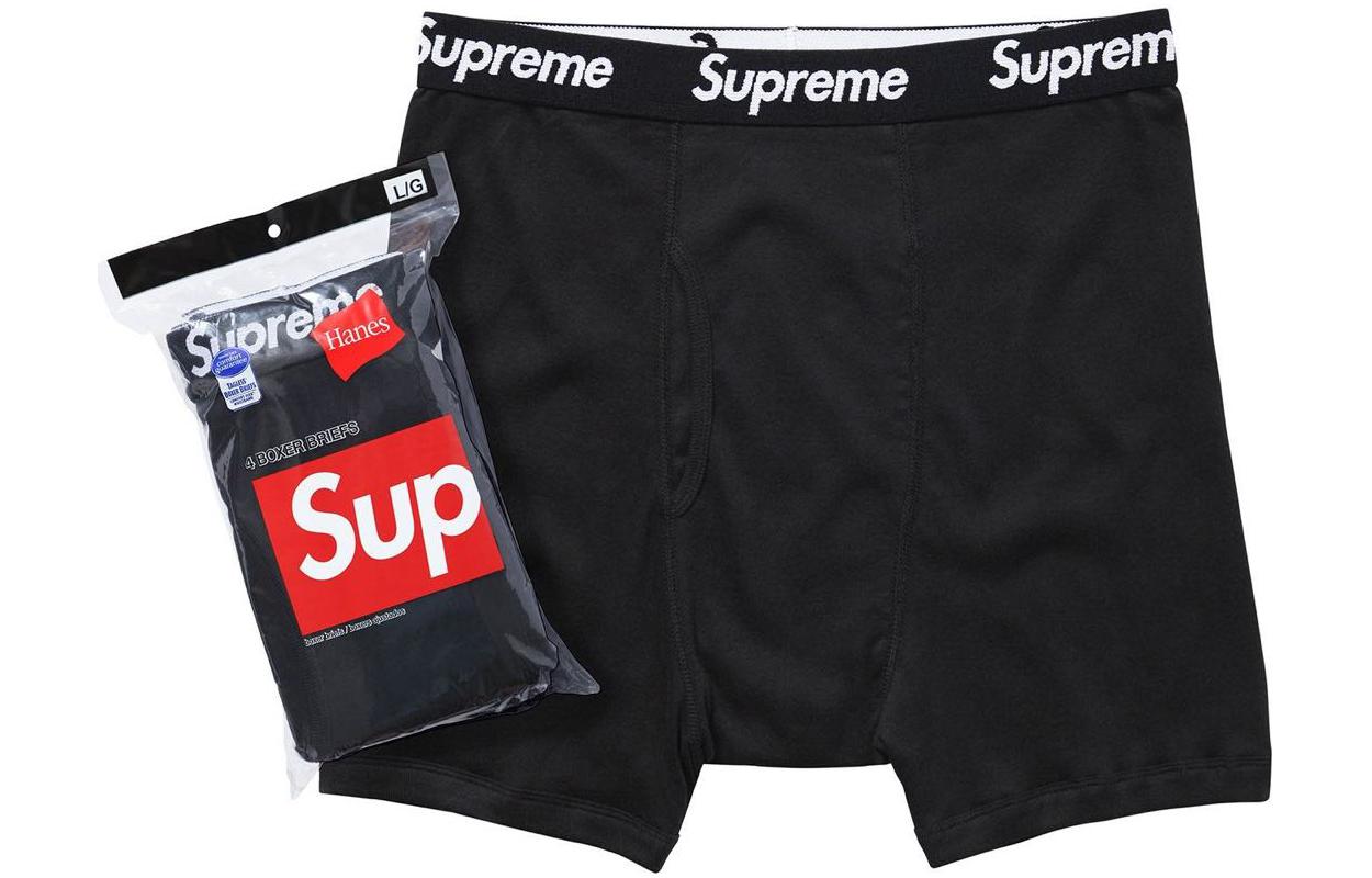 Supreme Боксеры Hanes, комплект из 4 штук, черные
Supreme Боксеры Hanes, комплект из 4 штук, черные