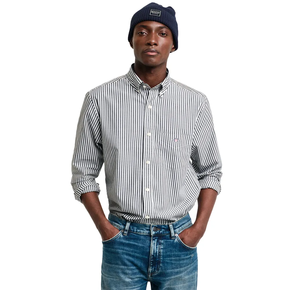 Рубашка Gant Reg Stripe, серый 
Рубашка Gant Reg Stripe, серый