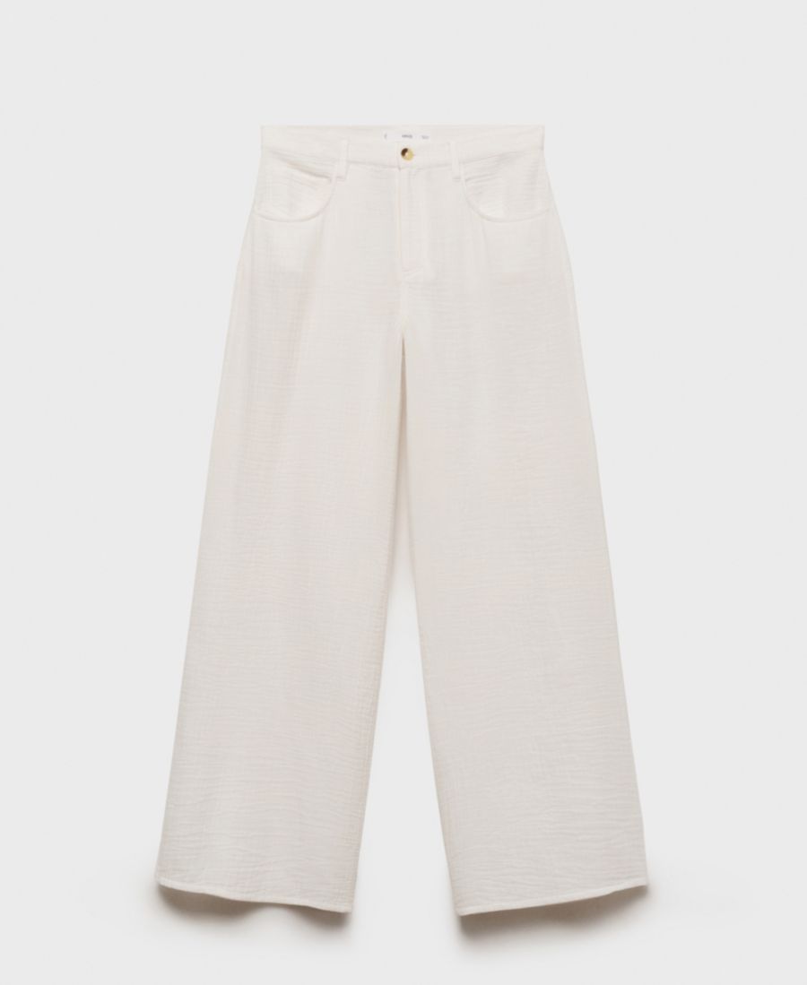 Женские хлопковые брюки прямого кроя MANGO, White
Женские хлопковые брюки прямого кроя MANGO, White