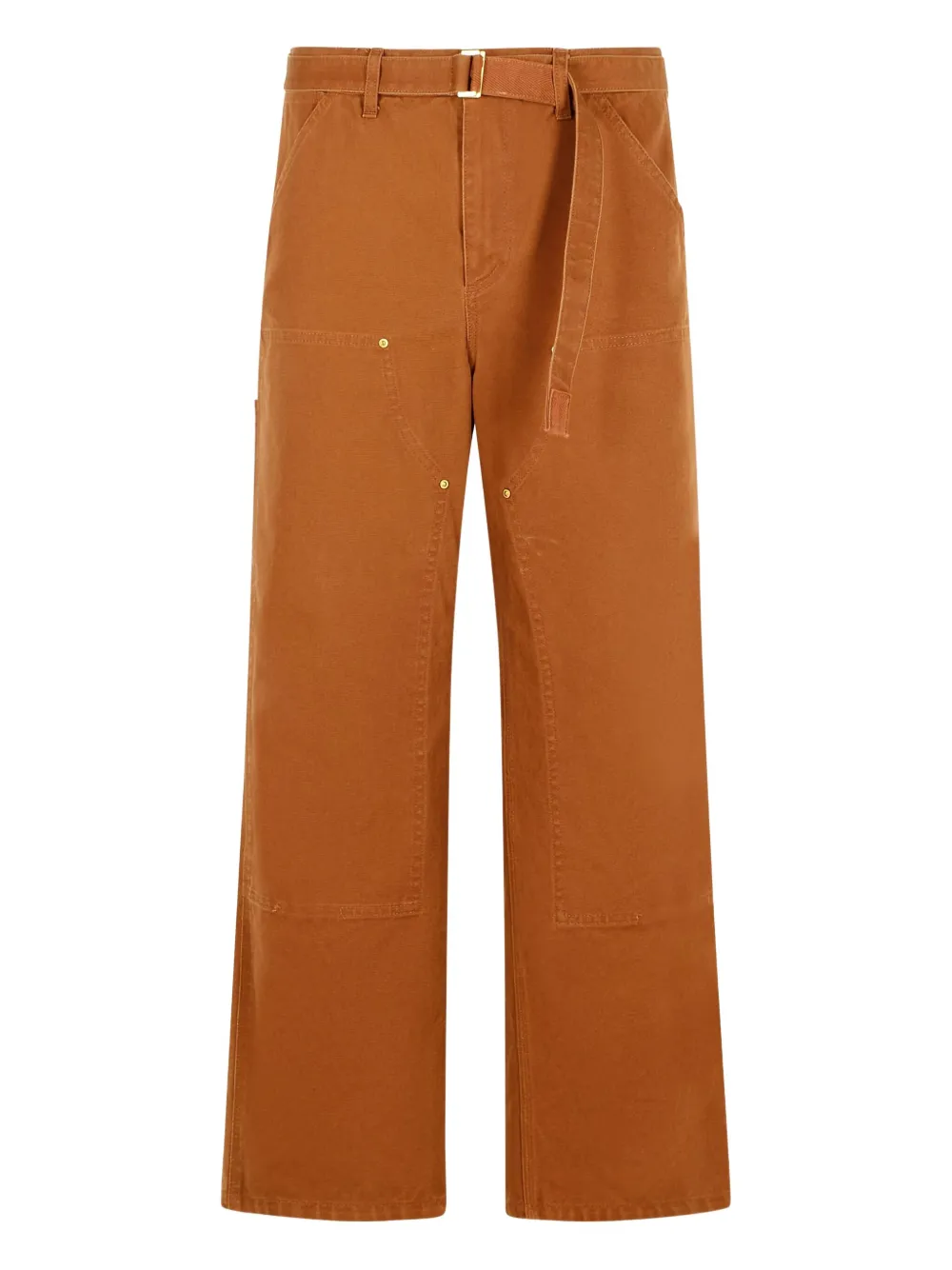 Брюки прямого кроя с двойной пряжкой Sacai, коричневый
Брюки прямого кроя с двойной пряжкой Sacai, коричневый