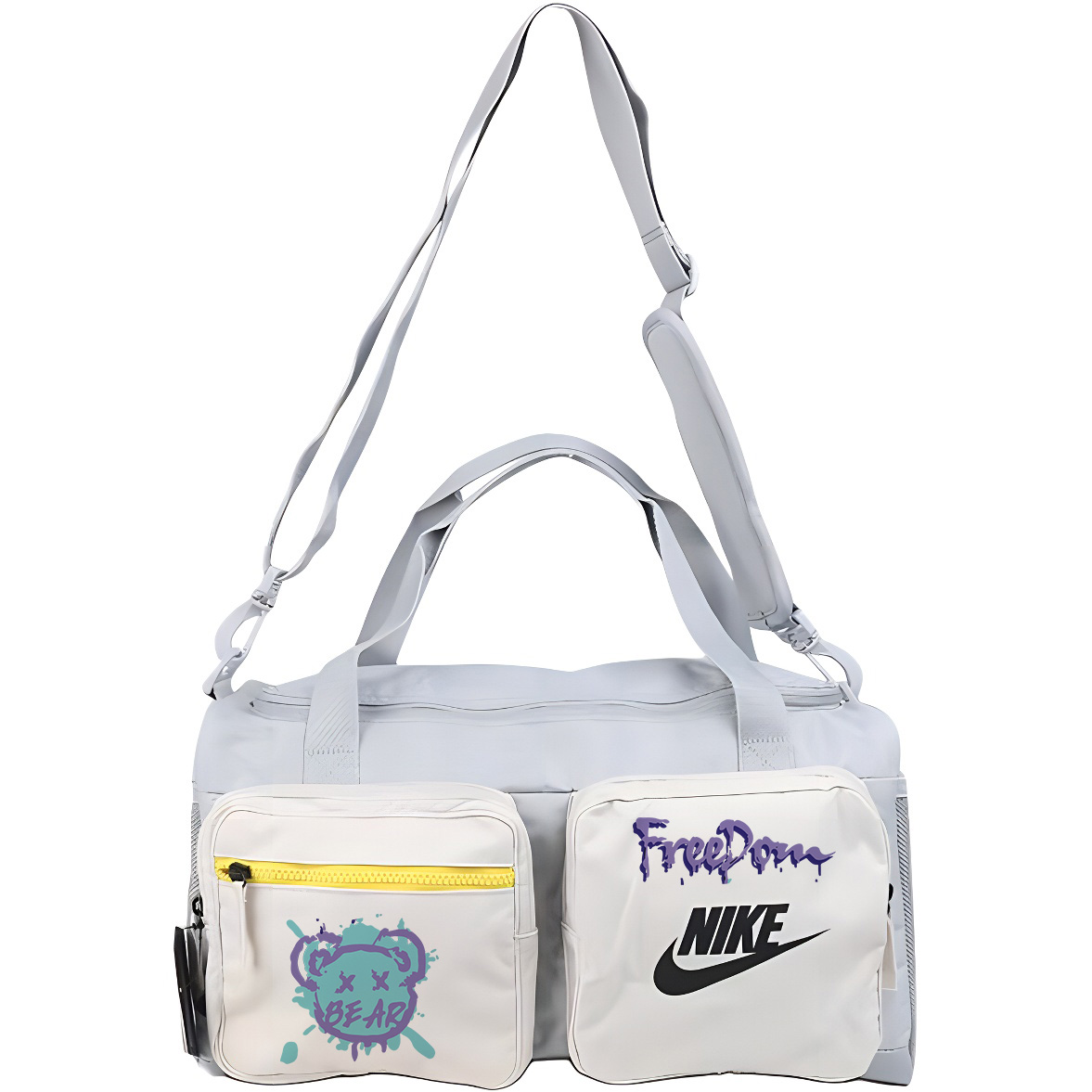 Nike Тканевая дорожная сумка унисекс светло-дымчато-серый, Free Graffiti Bear
Nike Тканевая дорожная сумка унисекс светло-дымчато-серый, Free Graffiti Bear