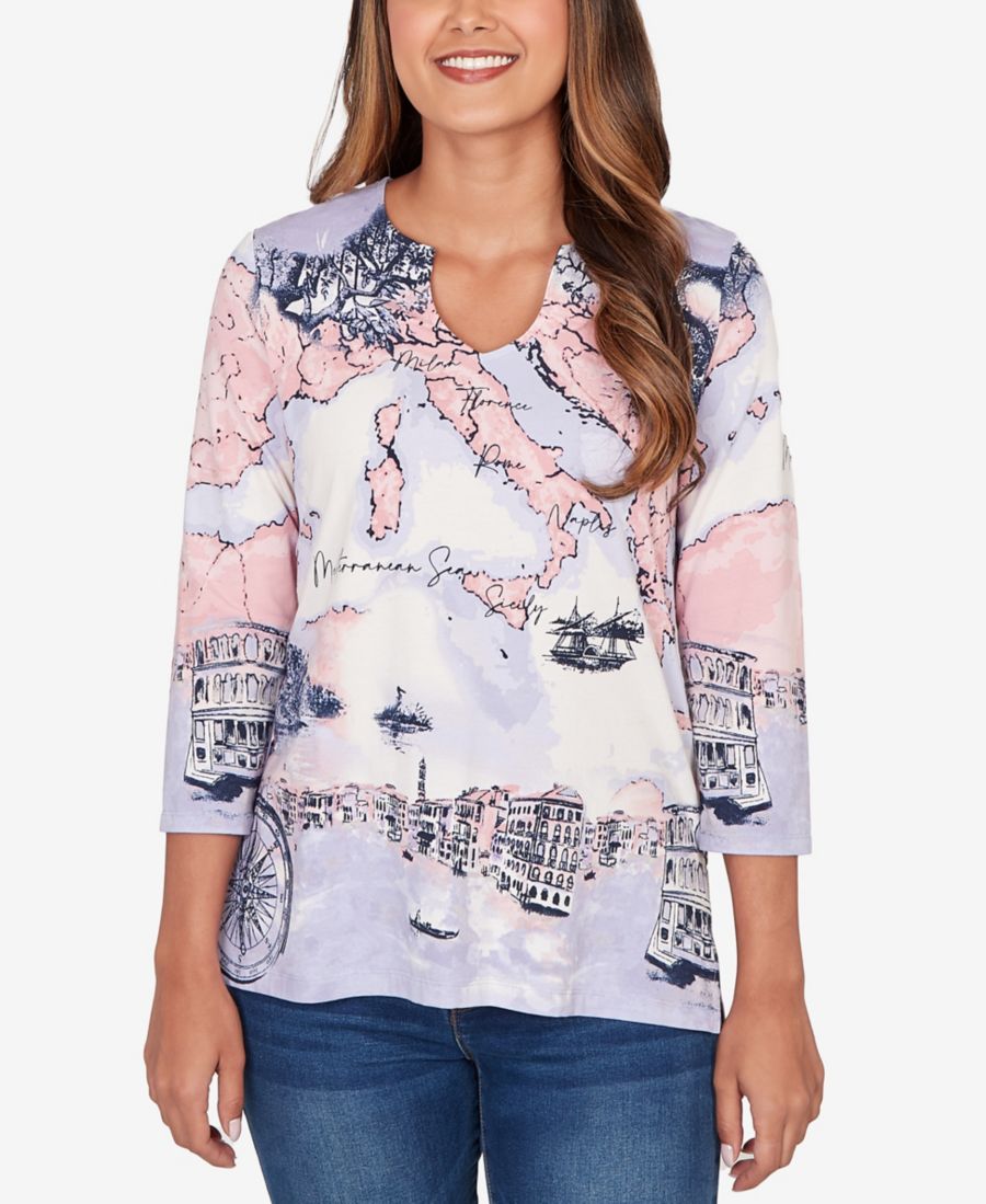 Хлопковая блузка с принтом в средиземноморском стиле для невысоких девушек Ruby Rd, Lily Multi
Хлопковая блузка с принтом в средиземноморском стиле для невысоких девушек Ruby Rd, Lily Multi